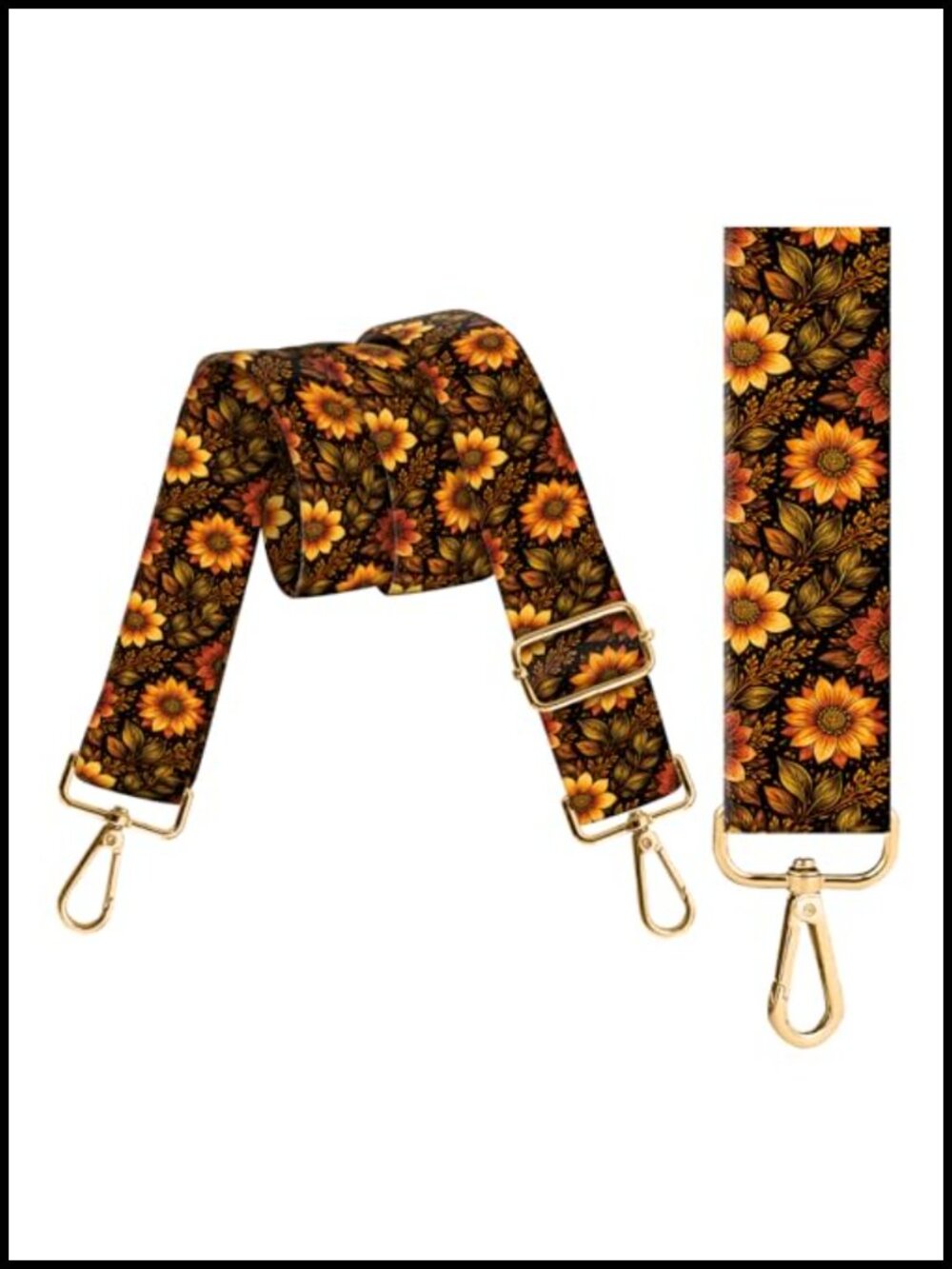 1.5" Wide Purse Strap Replacement Crossbody Adjustable Gold Buckle Shoulder